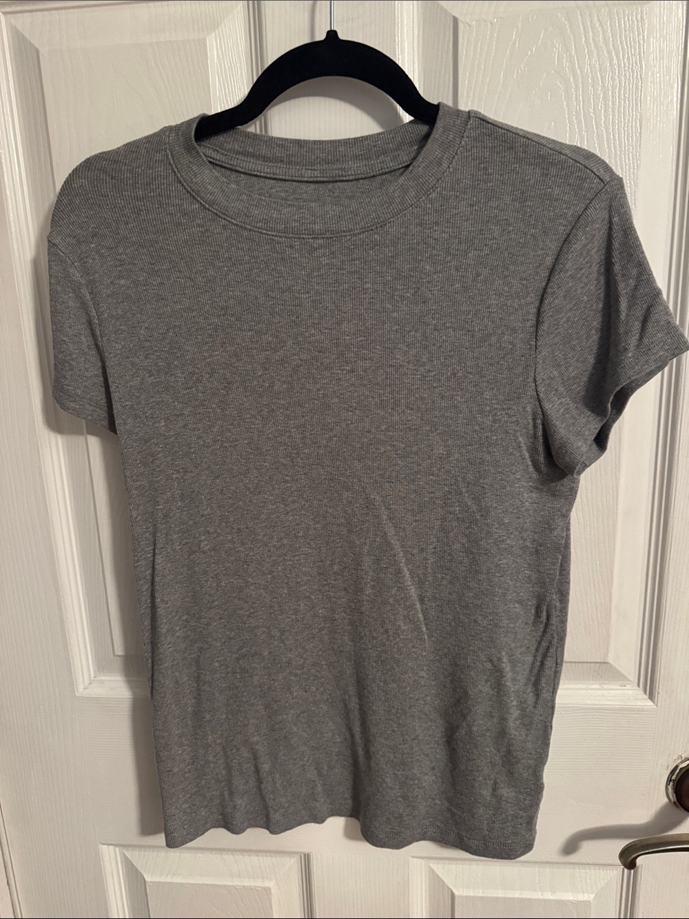 a new day Heather Gray Ribbed Crewneck Tee